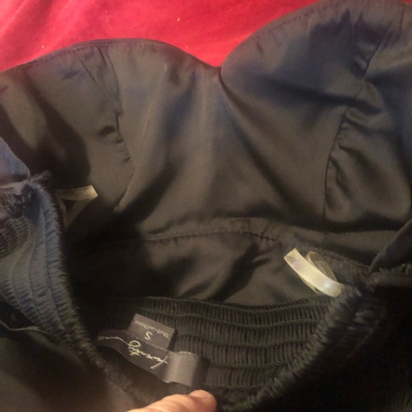 Forever 21 Black Lace Tiered Ruffle Mini Dress Lace Bodice, Choker Neck Size S - Picture 7 of 10